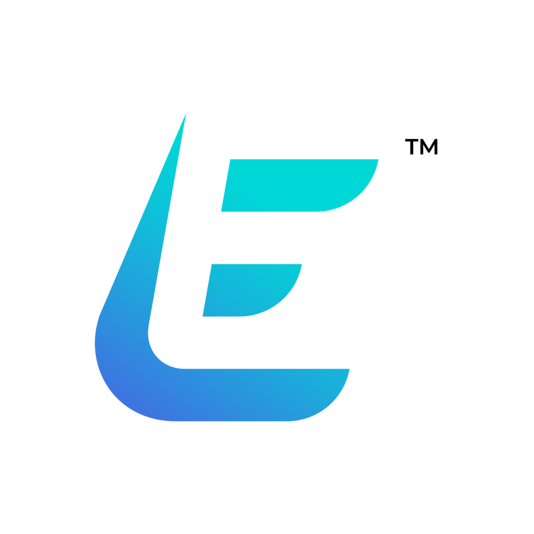 A blue and green logo for the electronic arts company.